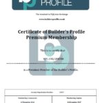 WPLUK Builder’s Profile Premium Membership Certificate to 21st December 2017