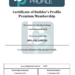 WPLUK Builder’s Profile Premium Membership Certificate to 21st December 2018