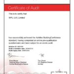 WPLUK Achilles Building Confidence Certificate of Audit to 24th April 2019