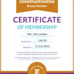 WPL (UK) Ltd – Constructionline Bronze Certificate Issued 21-07-2022